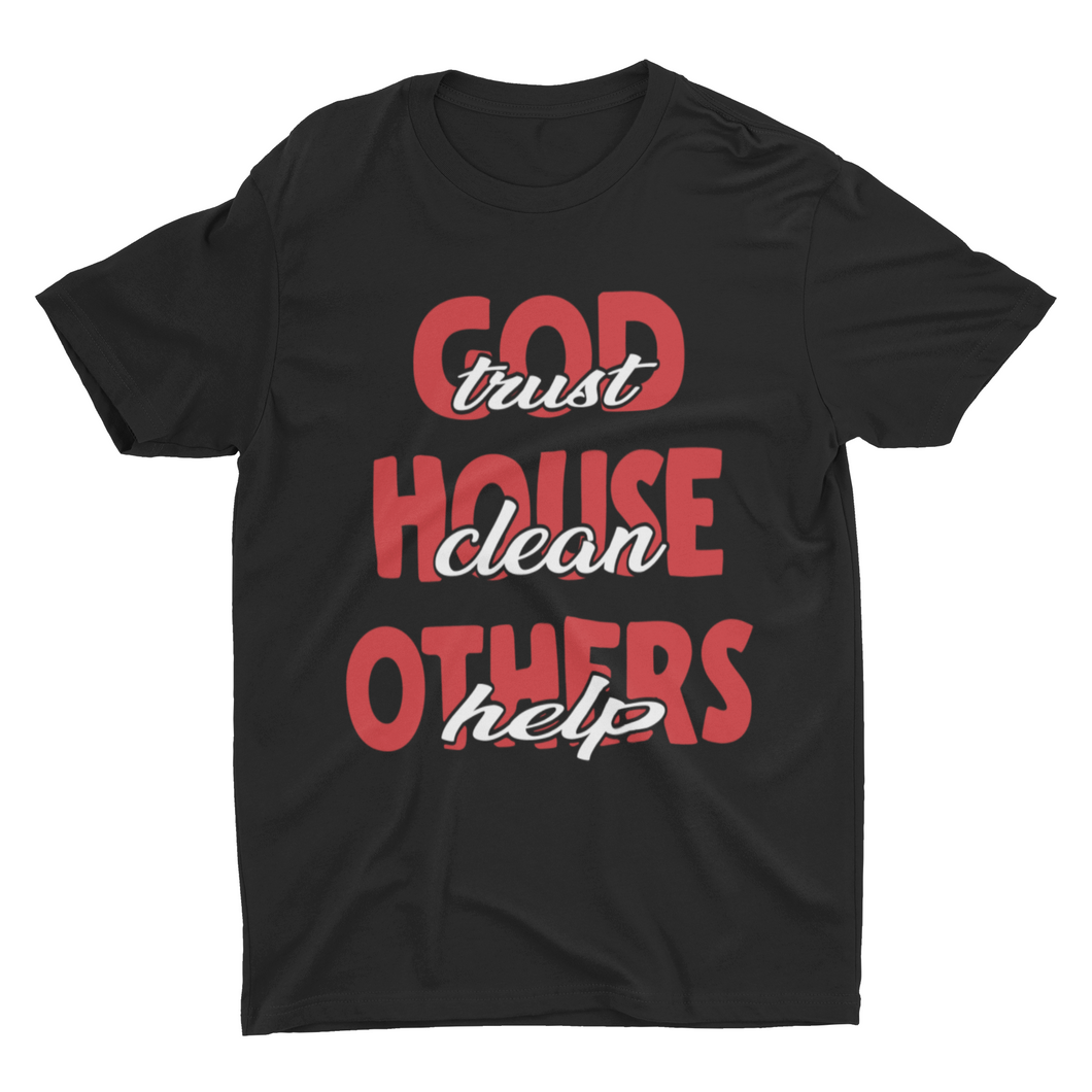 Trust God... Unisex Tshirt (Black/Red, White)